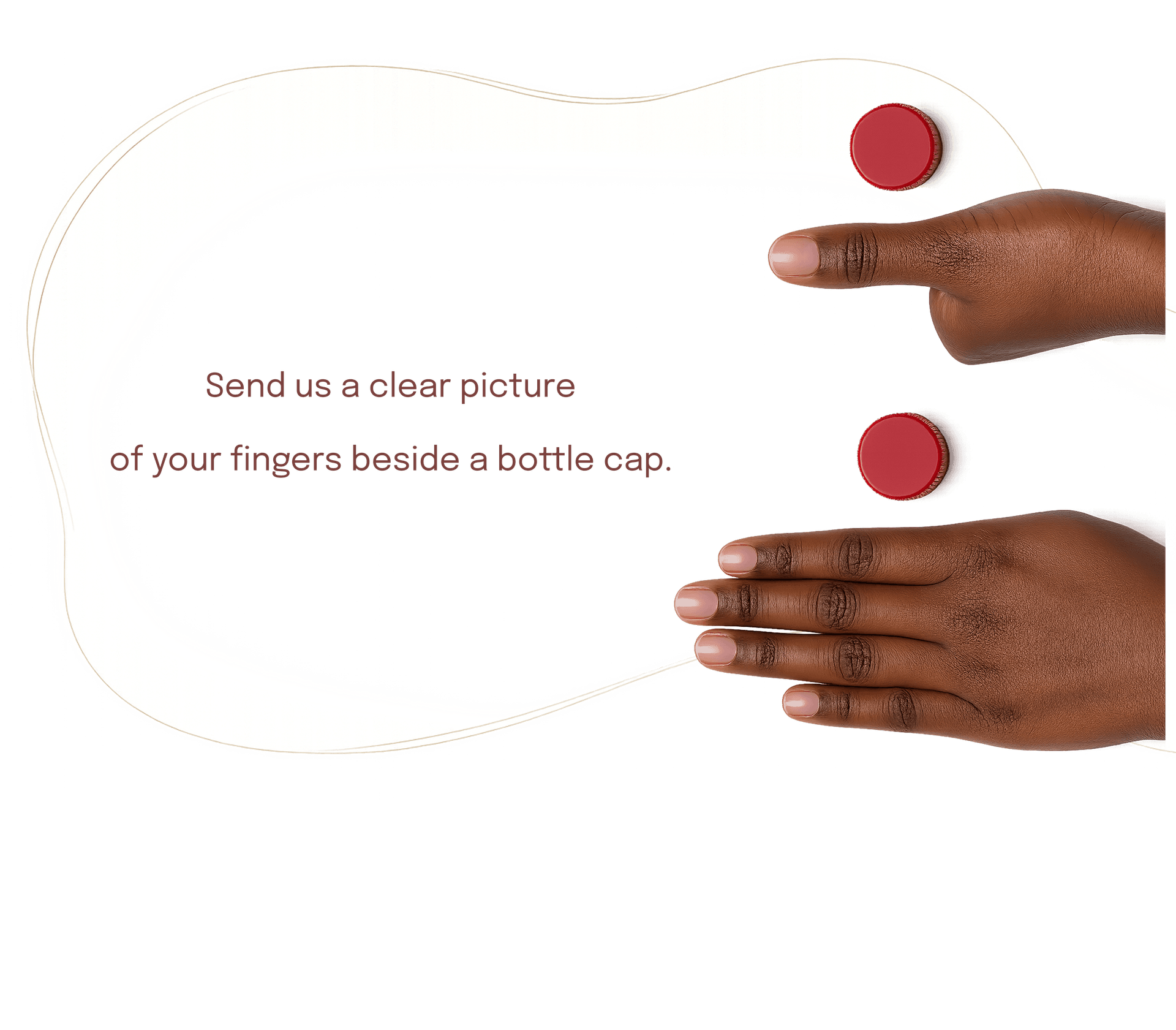 Guide showing how to measure press-on nails